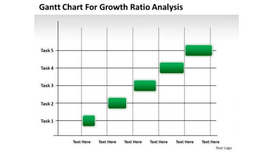 Consulting PowerPoint Template Gantt Chart For Growth Ratio Analysis Ppt Templates