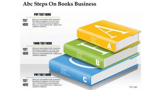 Consulting Slides Abc Steps On Books Business Presentation