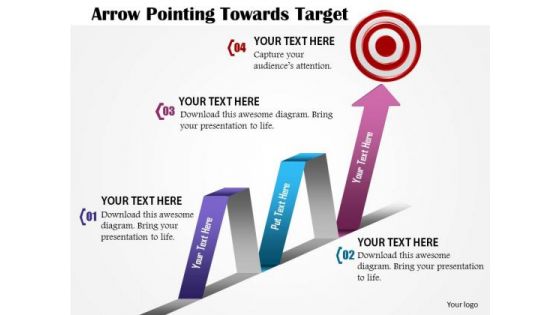 Consulting Slides Arrow Pointing Towards Target Business Presentation