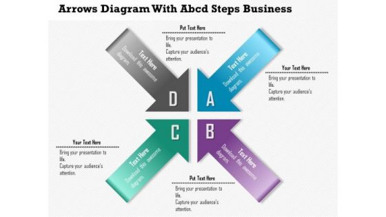 Consulting Slides Arrows Diagram With Abcd Steps Business Presentation