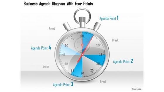 Consulting Slides Business Agenda Diagram With Four Points Business Presentation