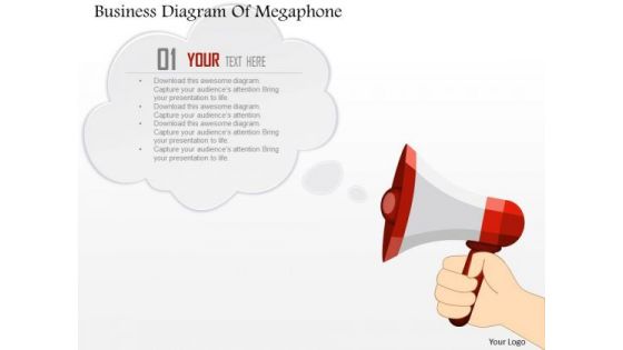 Consulting Slides Business Diagram Of Megaphone Business Presentation