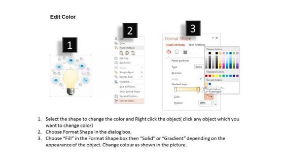 Consulting Slides Business Icons Around Bulb Business Presentation