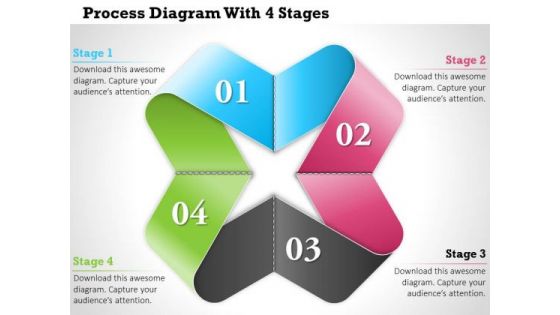 Consulting Slides Business Process Diagram With 4 Stages Business Presentation