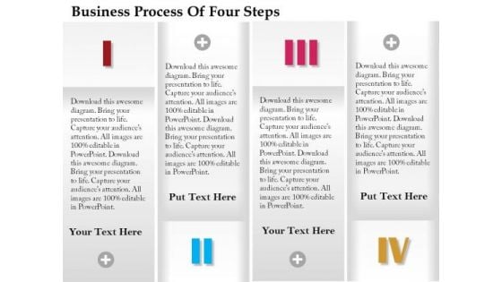 Consulting Slides Business Process Of Four Steps Business Presentation