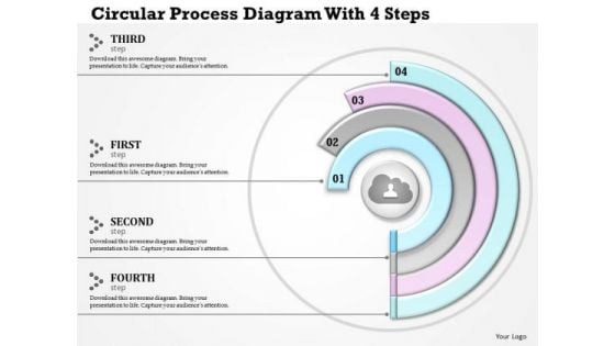 Consulting Slides Circular Process Diagram With 4 Steps Business Presentation