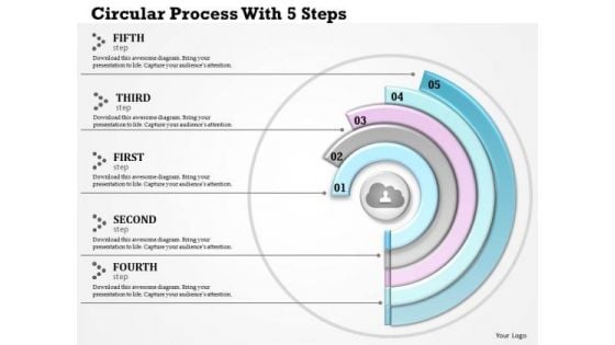 Consulting Slides Circular Process With 5 Steps Business Presentation