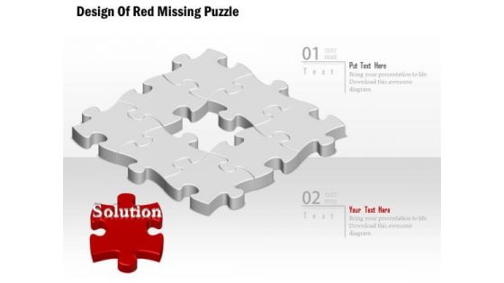 Consulting Slides Design Of Red Missing Puzzle Business Presentation
