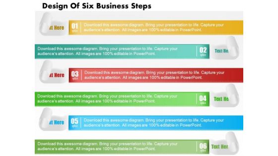 Consulting Slides Design Of Six Business Steps Business Presentation