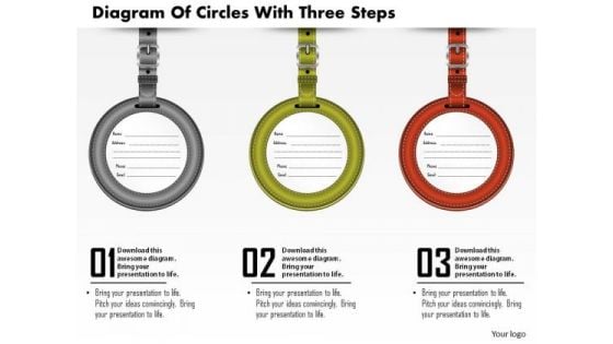 Consulting Slides Diagram Of Circles With Three Steps Business Presentation