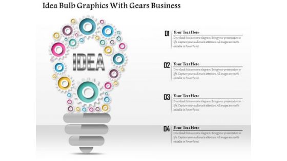Consulting Slides Idea Bulb Graphics With Gears Business Presentation Consulting Slides Idea Bulb Graphics With Gears Business Presentation