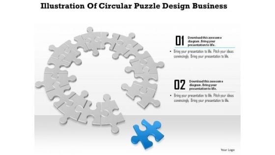 Consulting Slides Illustration Of Circular Puzzle Design Business Presentation