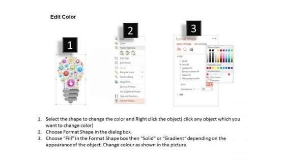 Consulting Slides Innovative Idea Bulb With Icons Business Presentation