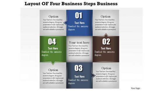 Consulting Slides Layout Of Four Business Steps Business Presentation