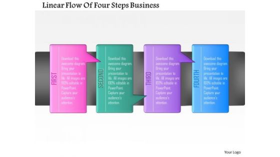 Consulting Slides Linear Flow Of Four Steps Business Presentation Consulting Slides Linear Flow Of Four Steps Business Presentation