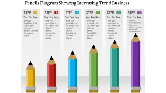 Consulting Slides Pencils Diagram Showing Increasing Trend Business Presentation