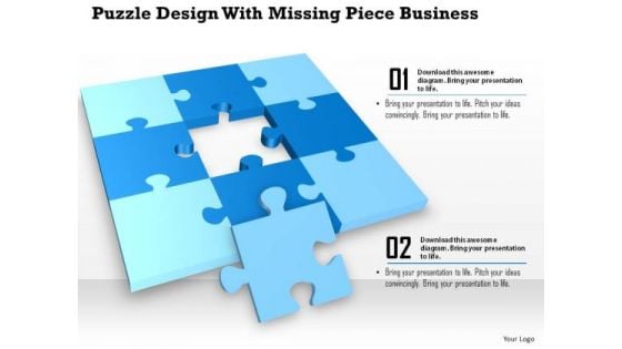 Consulting Slides Puzzle Design With Missing Piece Business Presentation