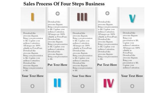 Consulting Slides Sales Process Of Four Steps Business Presentation