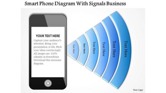 Consulting Slides Smart Phone Diagram With Signals Business Presentation