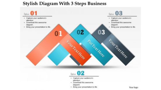 Consulting Slides Stylish Diagram With 3 Steps Business Presentation