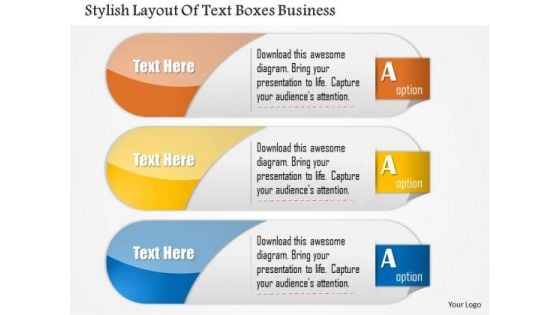 Consulting Slides Stylish Layout Of Text Boxes Business Presentation