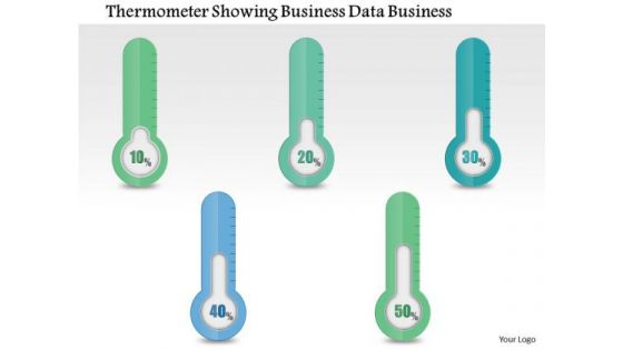Consulting Slides Thermometer Showing Business Data Business Presentation