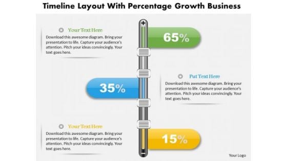 Consulting Slides Timeline Layout With Percentage Growth Business Presentation