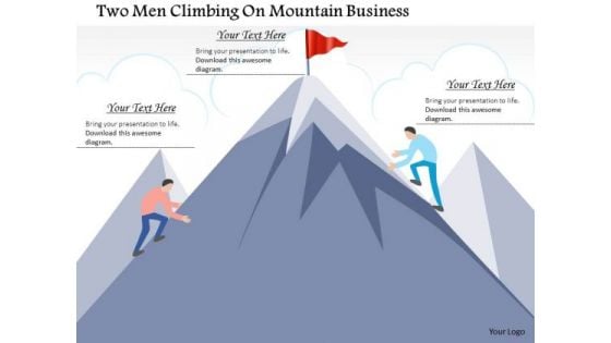 Consulting Slides Two Men Climbing On Mountain Business Presentation