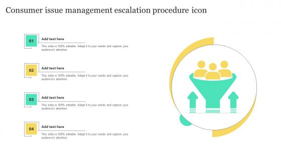 Consumer Issue Management Escalation Procedure Icon Brochure Pdf