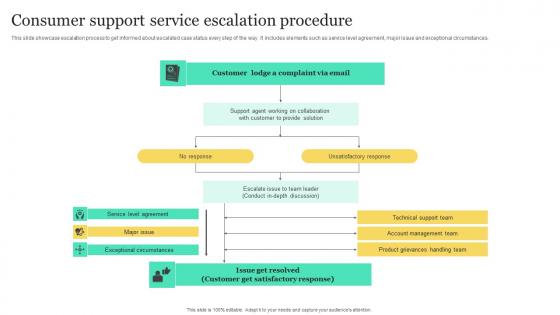 Consumer Support Service Escalation Procedure Infographics Pdf