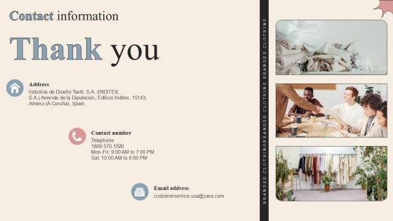 Contact Information Branded Clothing Company Profile PPT Template CP SS V