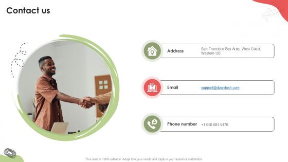Contact Us Food Delivery Platform Investor Funding Elevator Pitch Deck PPT Presentation Contact Us Food Delivery Platform Investor Funding Elevator Pitch Deck PPT Presentation