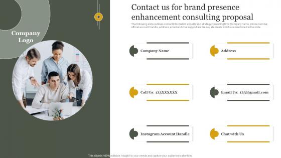 Contact Us For Brand Presence Enhancement Consulting Proposal Topics Pdf Contact Us For Brand Presence Enhancement Consulting Proposal Topics Pdf