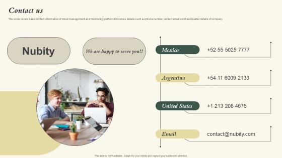 Contact Us Nubity Capital Funding Pitch Deck Infographics Pdf
