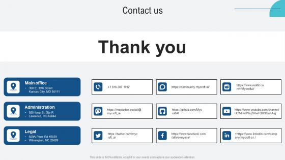 Contact Us Voice Assistance Security Platform Investor Funding Presentation Download Pdf