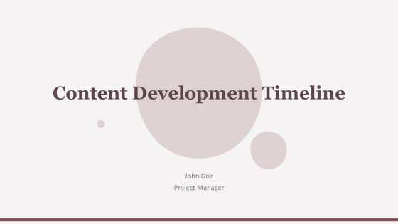 Content Development Timeline PPT Example AT
