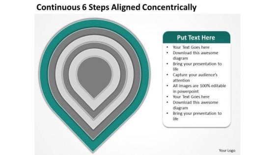 Continuous 6 Steps Aligned Concentrically Ppt Building Business Plan PowerPoint Templates