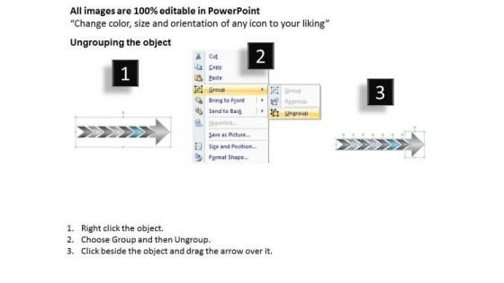 Continuous Arrow Process 7 Stages Manufacturing Flow Chart Symbols PowerPoint Slides