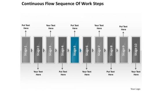 Continuous Flow Sequence Of Work Steps Electrical Design PowerPoint Slides