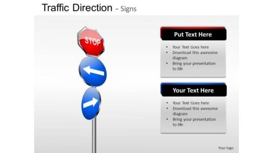 Control Roadside Traffic Direction PowerPoint Slides And Ppt Diagram Templates