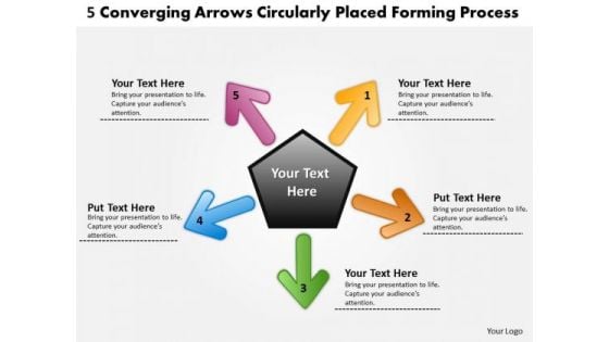 Converging Arrows Circularly Placed Forming Process Cycle Flow PowerPoint Templates