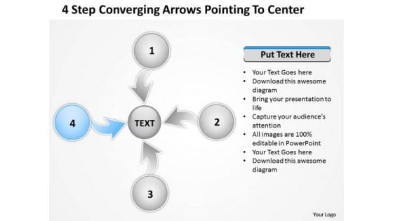 Converging Arrows Poiting To Center Circle Relative Circular Process PowerPoint Templates