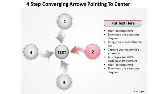 Converging Arrows Poiting To Center Relative Circular Process PowerPoint Template