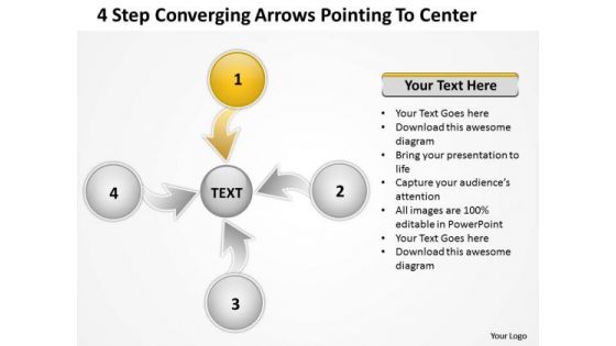 Converging Arrows Poiting To Center Relative Circular Process PowerPoint Templates