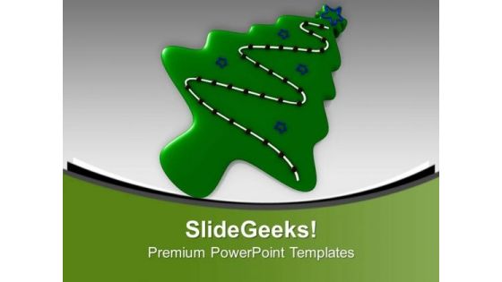 Cookie In Shape Of Christmas Tree PowerPoint Templates Ppt Backgrounds For Slides 0513