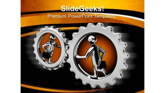 Cooperation Gears Business PowerPoint Templates And PowerPoint Themes 0612