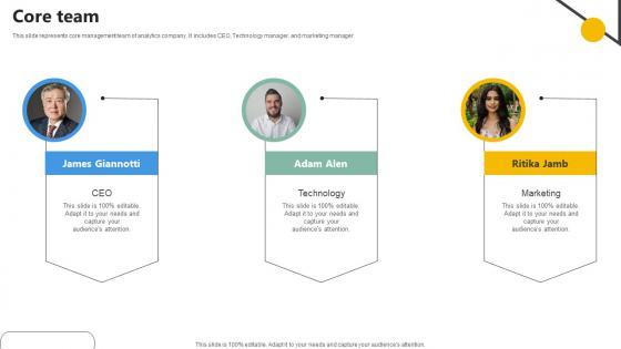Core Team Analytics Company Investor Funding Elevator