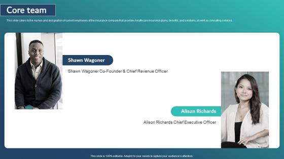 Core Team Healthcare Insurance App Capital Raising Pitch Deck Pictures Pdf