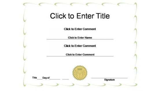 Corporate Award Certificate PowerPoint Templates