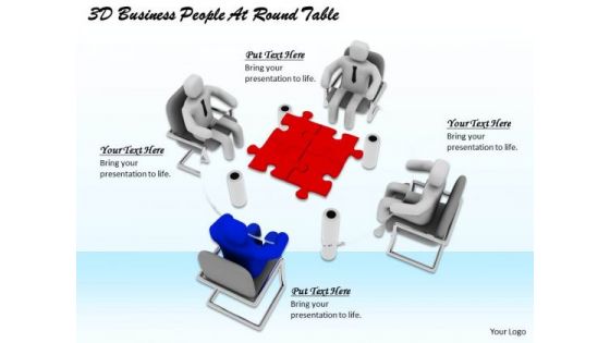 Corporate Business Strategy 3d People Round Table Adaptable Concepts